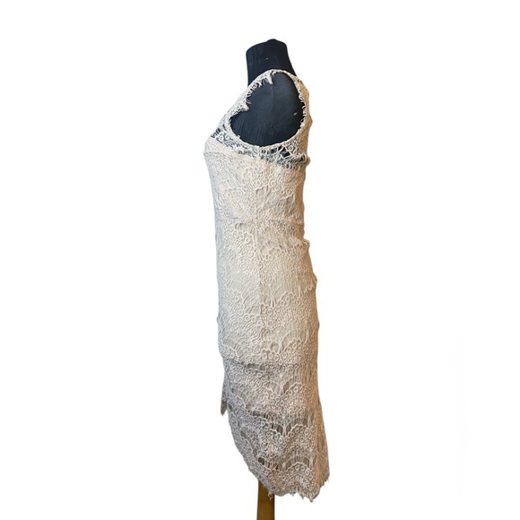 Free People Intimately Peekaboo Ivory Lace Hi-Low Slip Sheath Dress Small - Picture 7 of 15